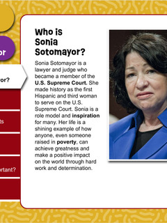 History Maker Sonia Sotomayor